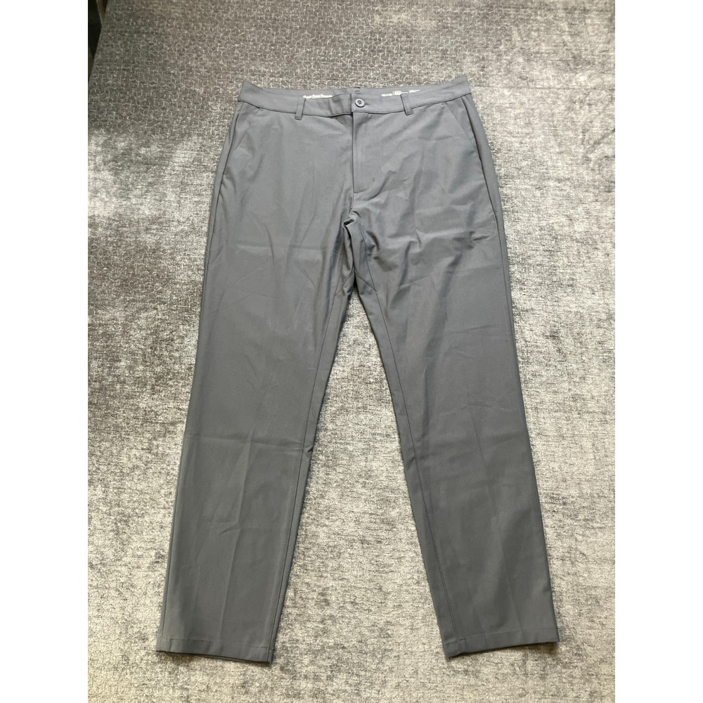 Fresh Clean Threads Chino Pants Men 34x30 Gray Straight Leg Flat Front High Rise